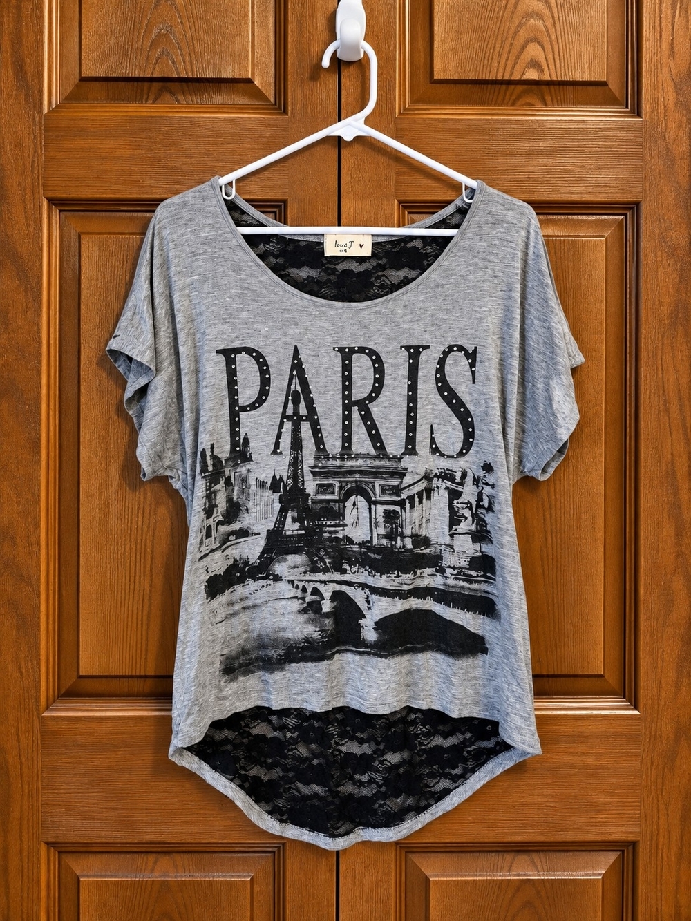 Love J Y2K Paris Lace Back Top – Size Large